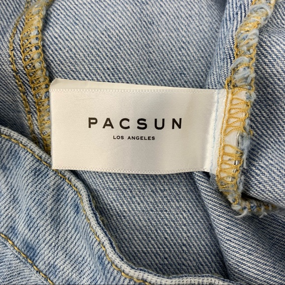 Pacsun Button Front A-line Denim Skirt Light Wash - Picture 6 of 8